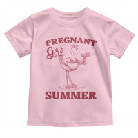 Flamingo Pregnancy Announcement Toddler T Shirt Summer Beach Mom To Be Gift