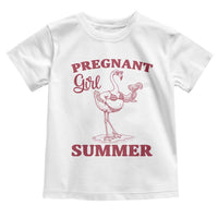 Flamingo Pregnancy Announcement Toddler T Shirt Summer Beach Mom To Be Gift