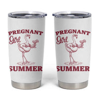 Flamingo Pregnancy Announcement Tumbler Cup Summer Beach Mom To Be Gift