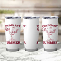 Flamingo Pregnancy Announcement Tumbler Cup Summer Beach Mom To Be Gift