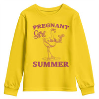 Flamingo Pregnancy Announcement Youth Sweatshirt Summer Beach Mom To Be Gift