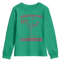 Flamingo Pregnancy Announcement Youth Sweatshirt Summer Beach Mom To Be Gift
