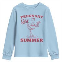 Flamingo Pregnancy Announcement Youth Sweatshirt Summer Beach Mom To Be Gift
