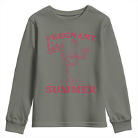 Flamingo Pregnancy Announcement Youth Sweatshirt Summer Beach Mom To Be Gift