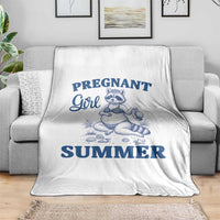 Raccoon Pregnancy Announcement Throw Blanket Summer Beach Mom To Be Gift