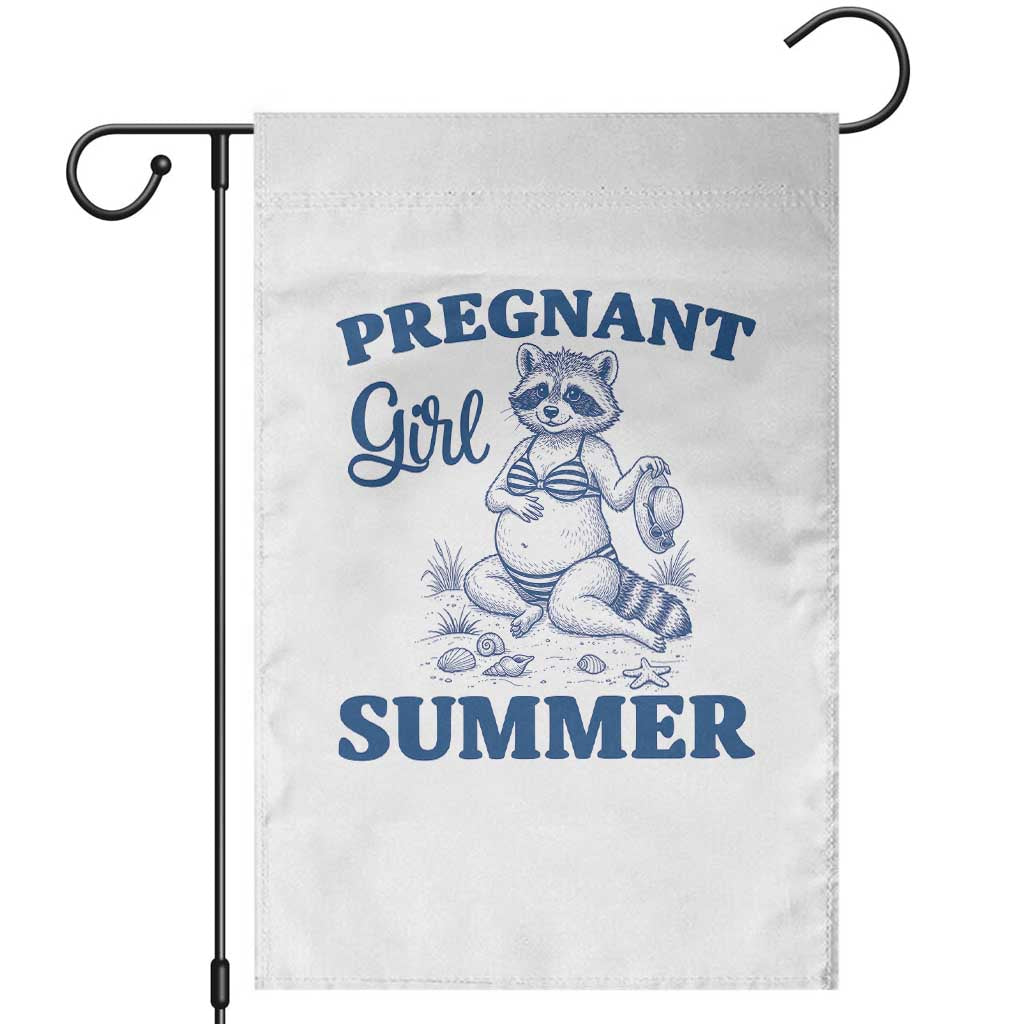 Raccoon Pregnancy Announcement Garden Flag Summer Beach Mom To Be Gift
