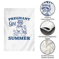Raccoon Pregnancy Announcement Garden Flag Summer Beach Mom To Be Gift