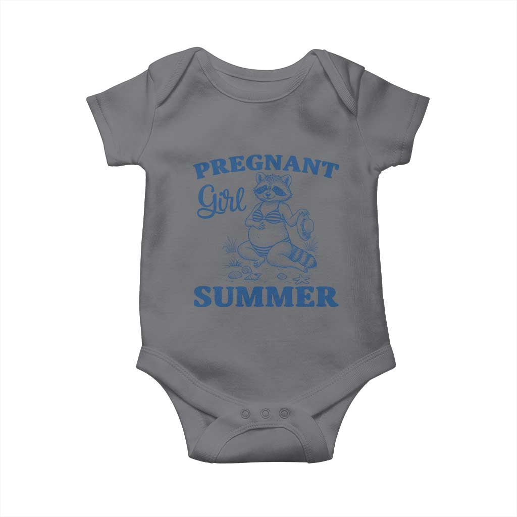 Raccoon Pregnancy Announcement Baby Onesie Summer Beach Mom To Be Gift