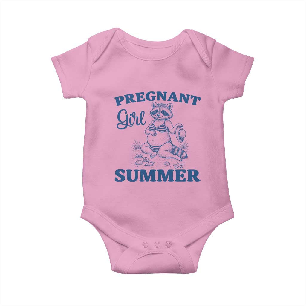 Raccoon Pregnancy Announcement Baby Onesie Summer Beach Mom To Be Gift
