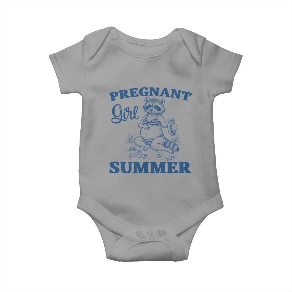 Raccoon Pregnancy Announcement Baby Onesie Summer Beach Mom To Be Gift