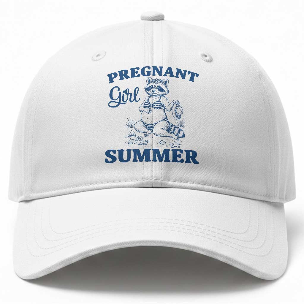 Raccoon Pregnancy Announcement Baseball Cap Summer Beach Mom To Be Gift