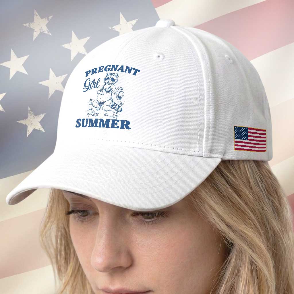 Raccoon Pregnancy Announcement Baseball Cap Summer Beach Mom To Be Gift