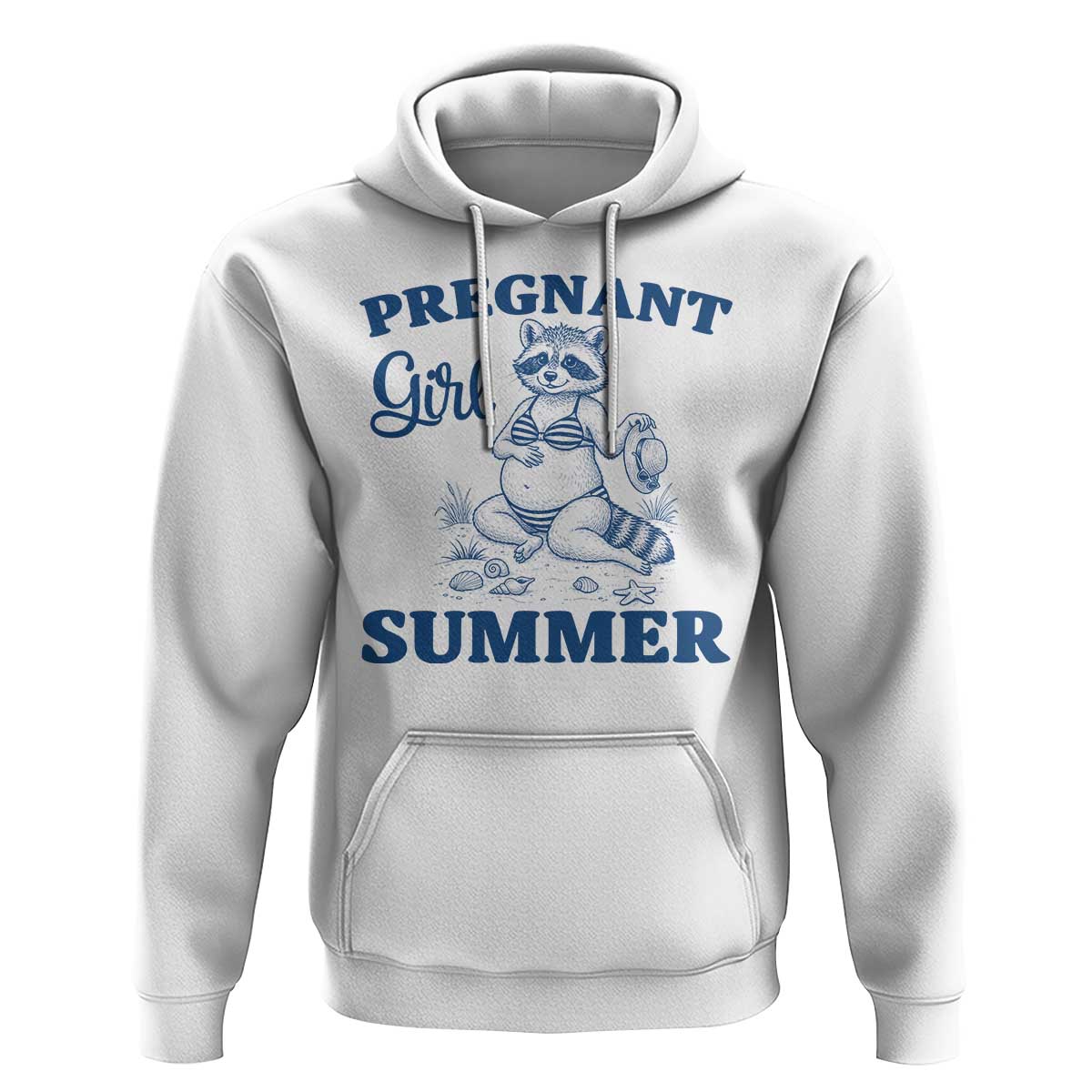 Raccoon Pregnancy Announcement Hoodie Summer Beach Mom To Be Gift