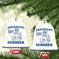 Raccoon Pregnancy Announcement Ceramic Ornament Summer Beach Mom To Be Gift