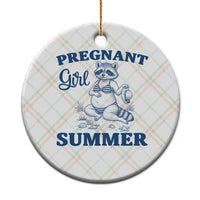 Raccoon Pregnancy Announcement Ceramic Ornament Summer Beach Mom To Be Gift