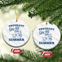 Raccoon Pregnancy Announcement Ceramic Ornament Summer Beach Mom To Be Gift