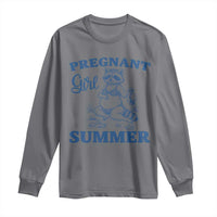 Raccoon Pregnancy Announcement Long Sleeve Shirt Summer Beach Mom To Be Gift