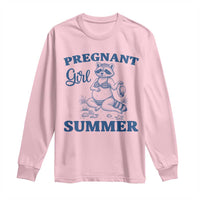 Raccoon Pregnancy Announcement Long Sleeve Shirt Summer Beach Mom To Be Gift