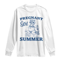 Raccoon Pregnancy Announcement Long Sleeve Shirt Summer Beach Mom To Be Gift