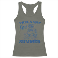 Raccoon Pregnancy Announcement Racerback Tank Top Summer Beach Mom To Be Gift