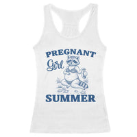 Raccoon Pregnancy Announcement Racerback Tank Top Summer Beach Mom To Be Gift