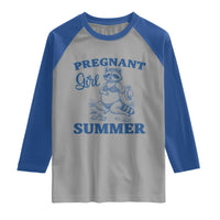 Raccoon Pregnancy Announcement Raglan Shirt Summer Beach Mom To Be Gift
