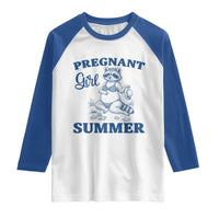 Raccoon Pregnancy Announcement Raglan Shirt Summer Beach Mom To Be Gift