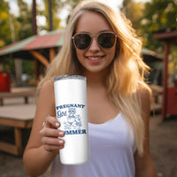 Raccoon Pregnancy Announcement Skinny Tumbler Summer Beach Mom To Be Gift
