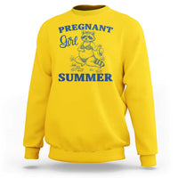 Raccoon Pregnancy Announcement Sweatshirt Summer Beach Mom To Be Gift