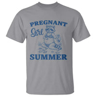 Raccoon Pregnancy Announcement T Shirt Summer Beach Mom To Be Gift