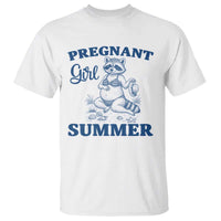 Raccoon Pregnancy Announcement T Shirt Summer Beach Mom To Be Gift