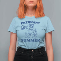 Raccoon Pregnancy Announcement T Shirt For Women Summer Beach Mom To Be Gift