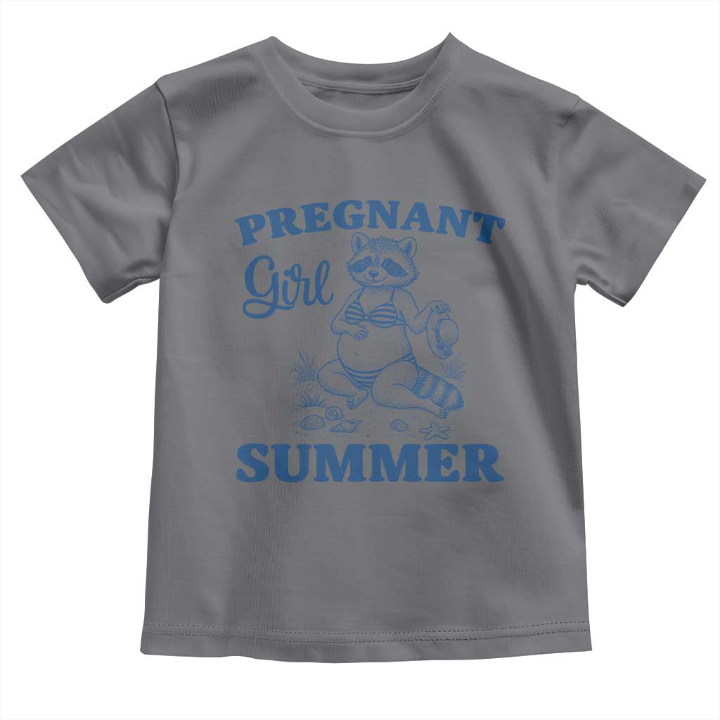 Raccoon Pregnancy Announcement Toddler T Shirt Summer Beach Mom To Be Gift