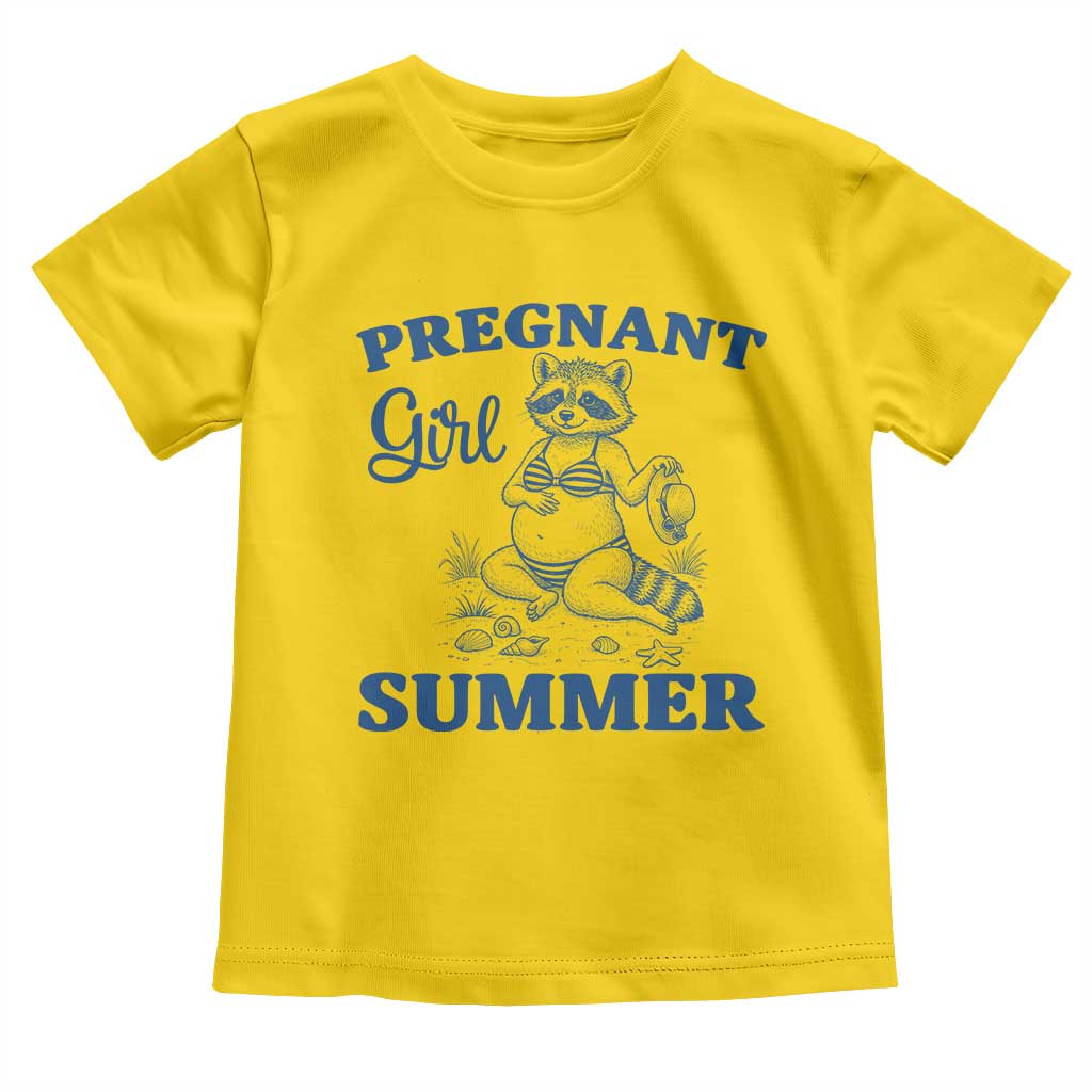 Raccoon Pregnancy Announcement Toddler T Shirt Summer Beach Mom To Be Gift