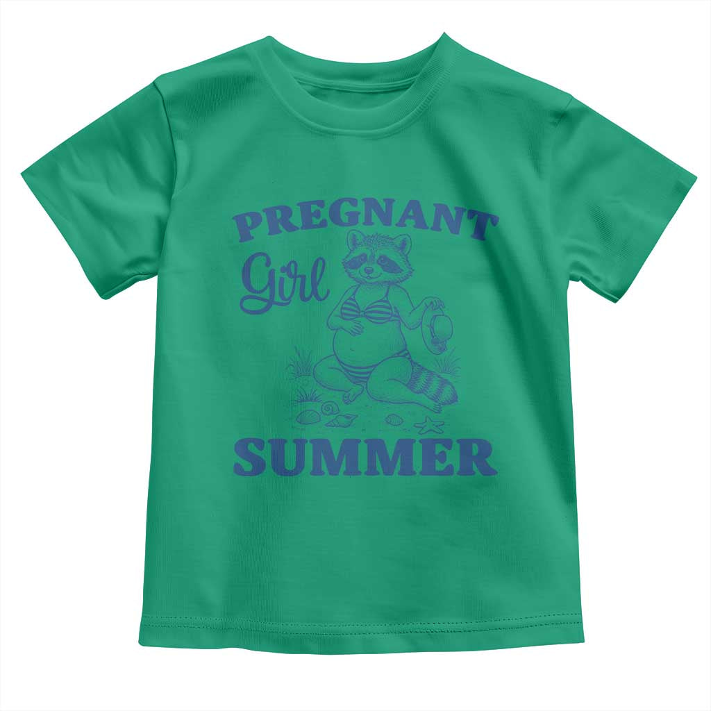 Raccoon Pregnancy Announcement Toddler T Shirt Summer Beach Mom To Be Gift