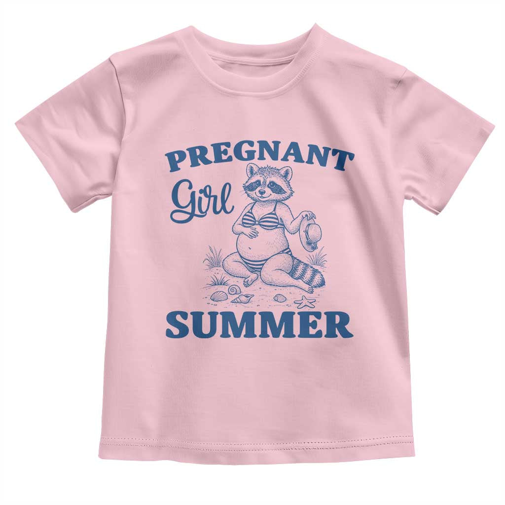 Raccoon Pregnancy Announcement Toddler T Shirt Summer Beach Mom To Be Gift