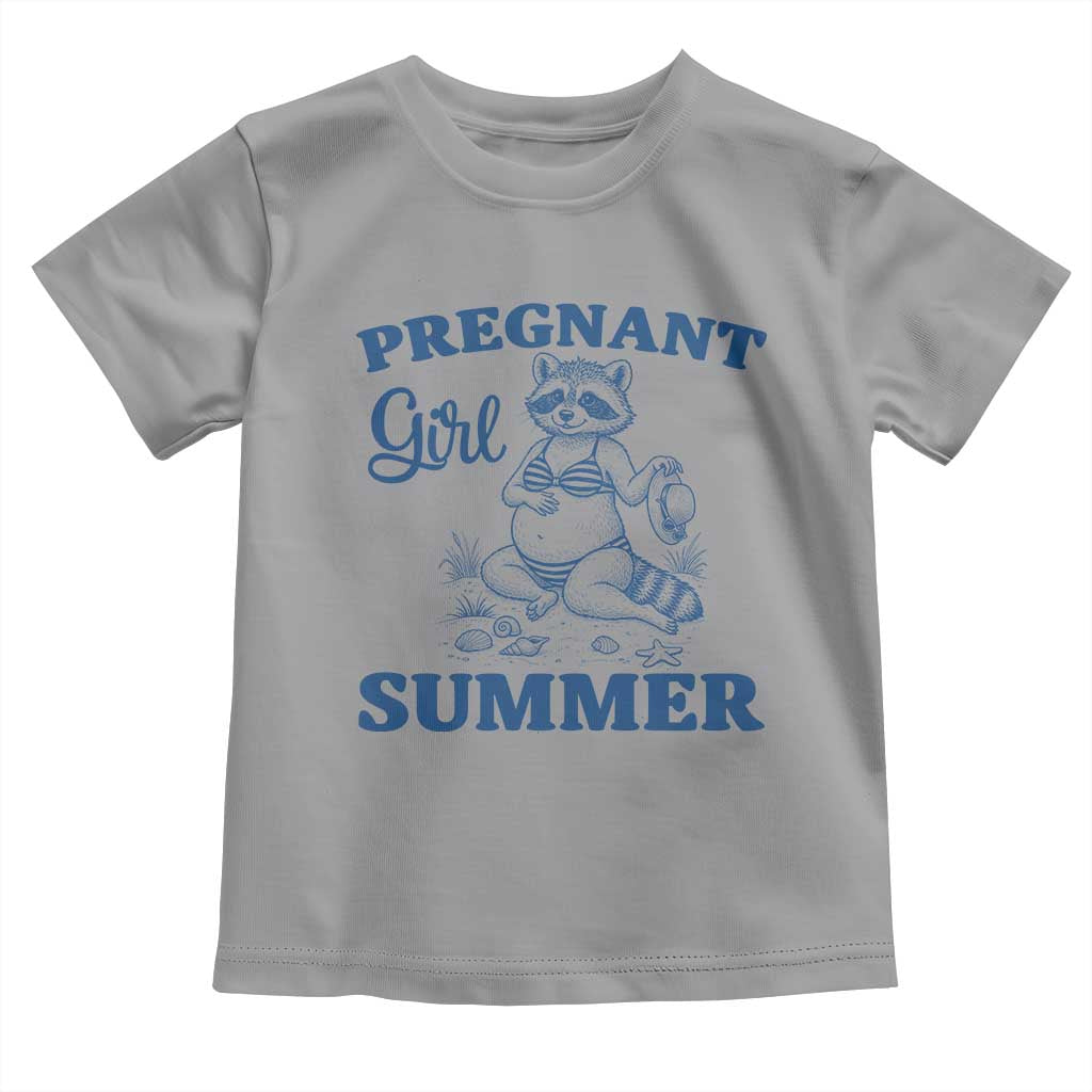 Raccoon Pregnancy Announcement Toddler T Shirt Summer Beach Mom To Be Gift