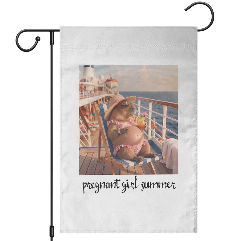 Summer Capybara Pregnancy Garden Flag Baby Announcement Gift