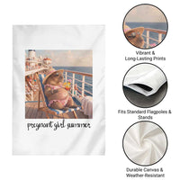 Summer Capybara Pregnancy Garden Flag Baby Announcement Gift