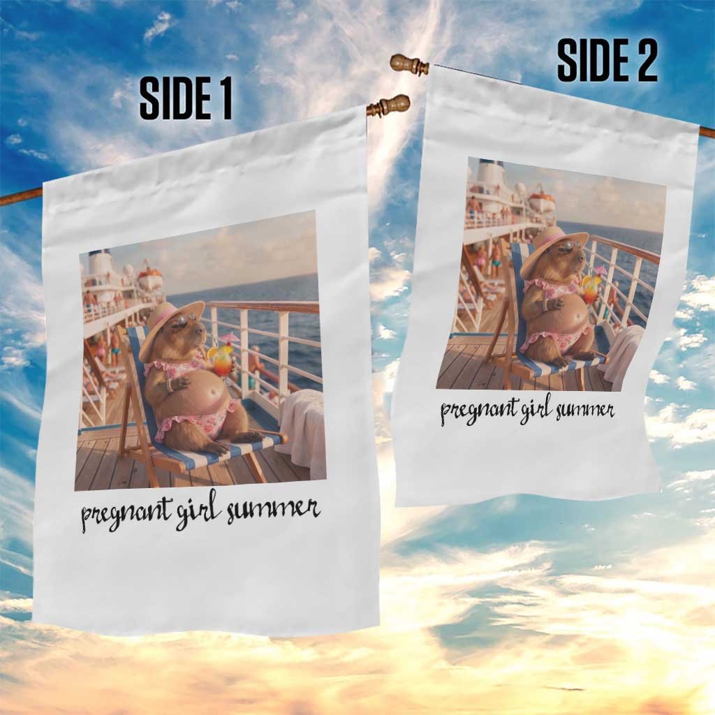 Summer Capybara Pregnancy Garden Flag Baby Announcement Gift