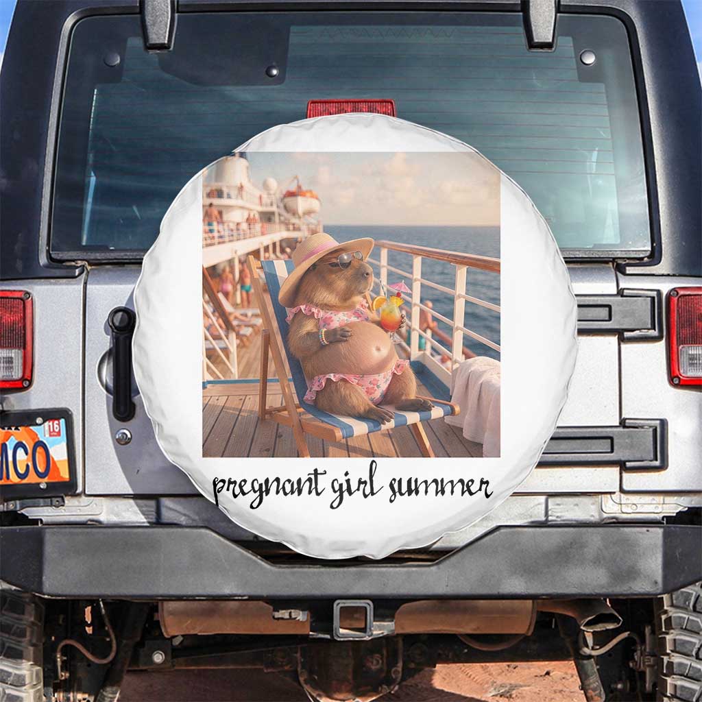 Summer Capybara Pregnancy Spare Tire Cover Baby Announcement Gift