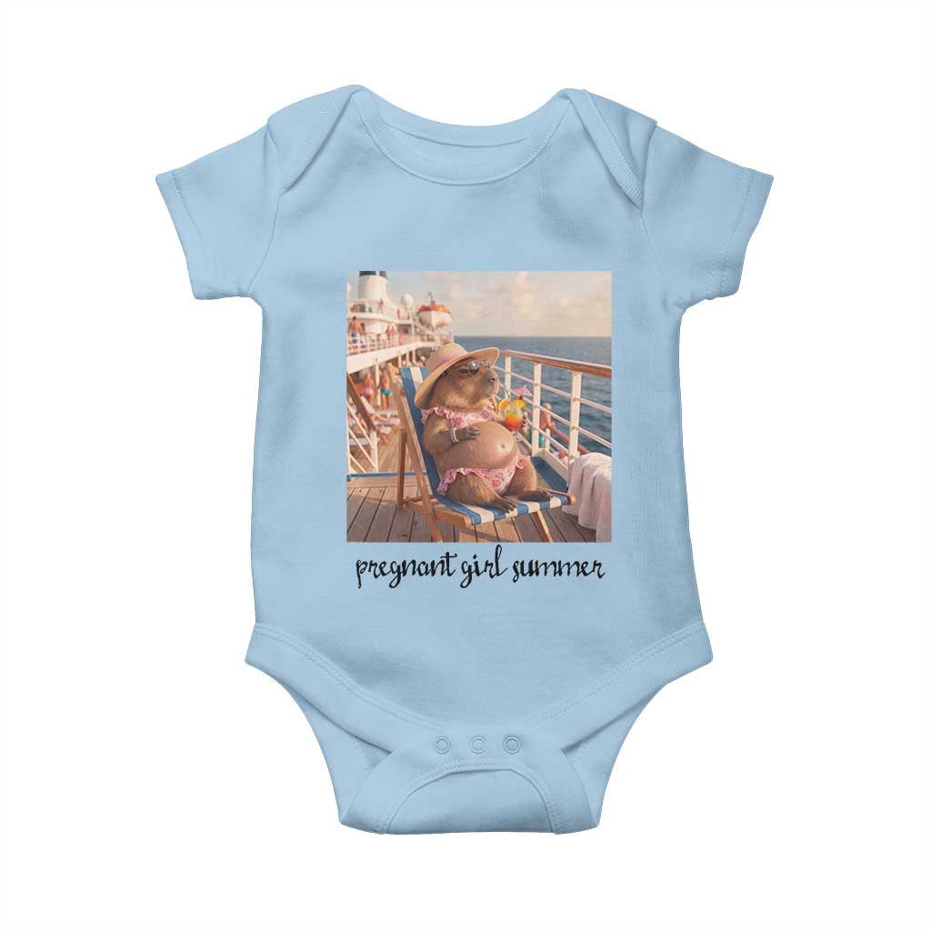 Summer Capybara Pregnancy Baby Onesie Baby Announcement Gift
