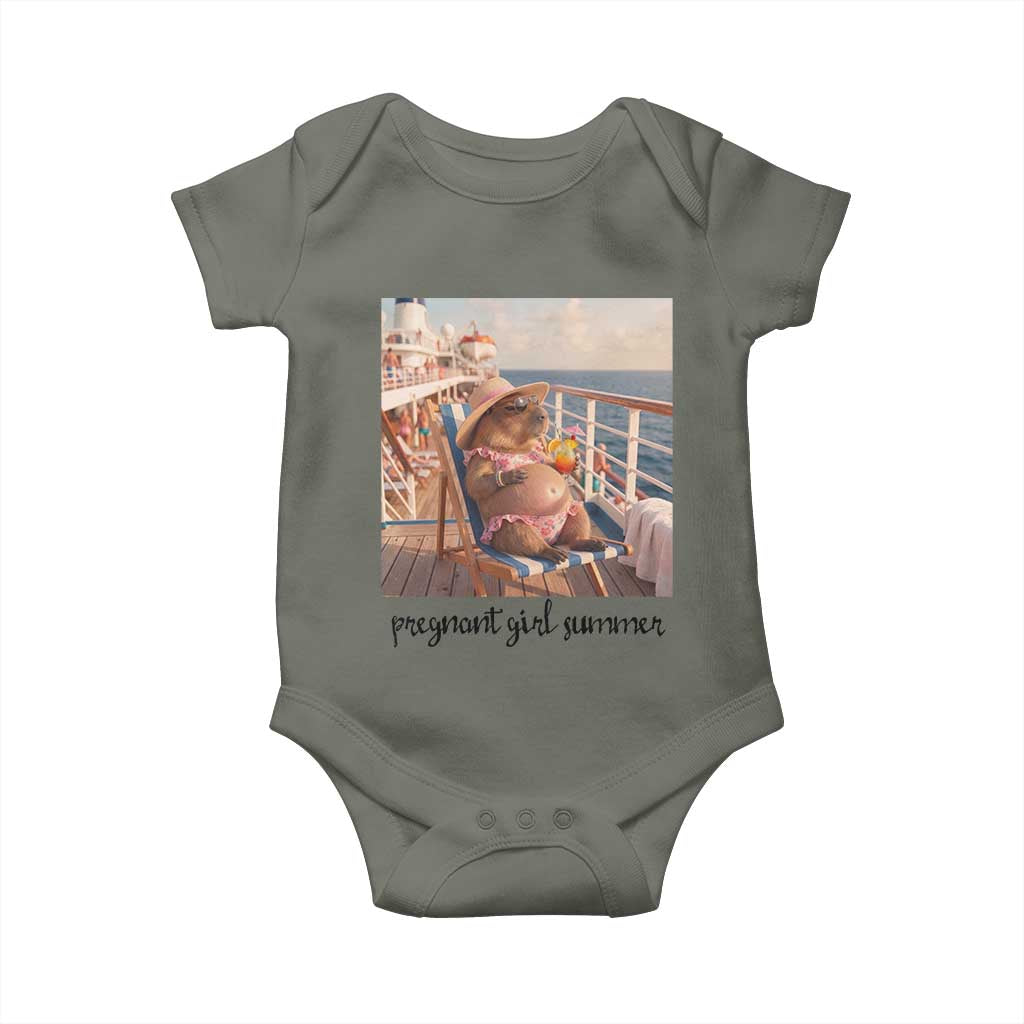 Summer Capybara Pregnancy Baby Onesie Baby Announcement Gift