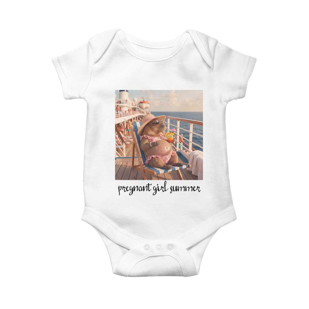 Summer Capybara Pregnancy Baby Onesie Baby Announcement Gift