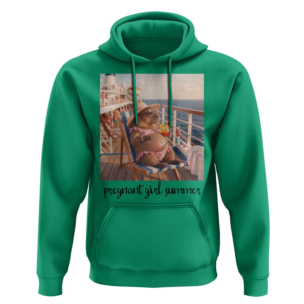 Summer Capybara Pregnancy Hoodie Baby Announcement Gift