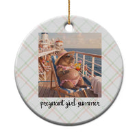 Summer Capybara Pregnancy Ceramic Ornament Baby Announcement Gift