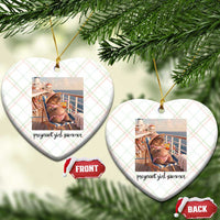 Summer Capybara Pregnancy Ceramic Ornament Baby Announcement Gift