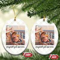 Summer Capybara Pregnancy Ceramic Ornament Baby Announcement Gift