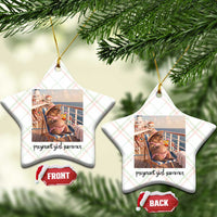 Summer Capybara Pregnancy Ceramic Ornament Baby Announcement Gift