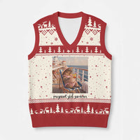 Summer Capybara Pregnancy V-Neck Knit Sweater Vest Baby Announcement Gift